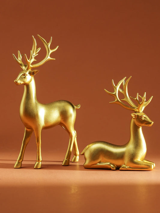 2 Pcs Reindeer Christmas Table Decor
