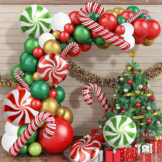 Christmas Balloon Garland Kit in Red, Green and White